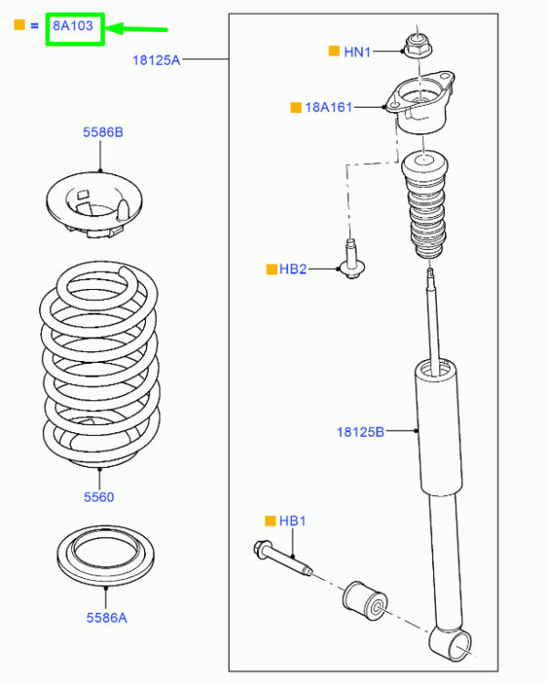 1256259 - NEW FORD FIESTA MK5 REAR SHOCK ABSORBER STRUT TOP MOUNT KIT 1256259 ORIGINAL