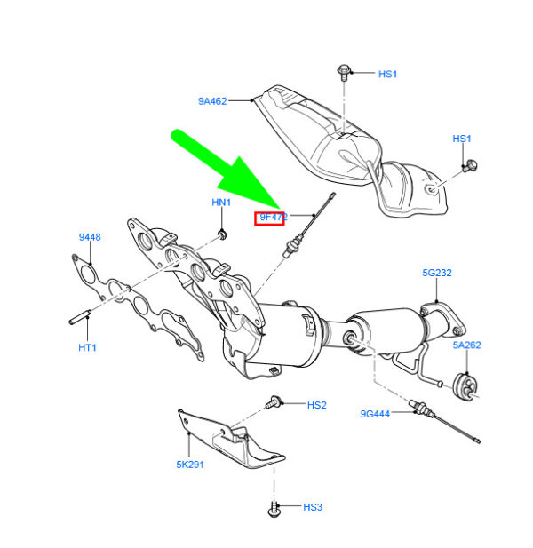 1309292 - NEW FORD C-MAX MK1 LAMBDA OXYGEN SENSOR 1309292 3M51-9F472-AC ORIGINAL