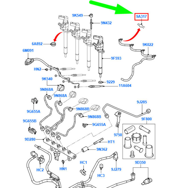 1379930 - NEW FORD C-MAX RETRACT SPRING GUIDE CLAMP MK1 FUEL LINE 1379930