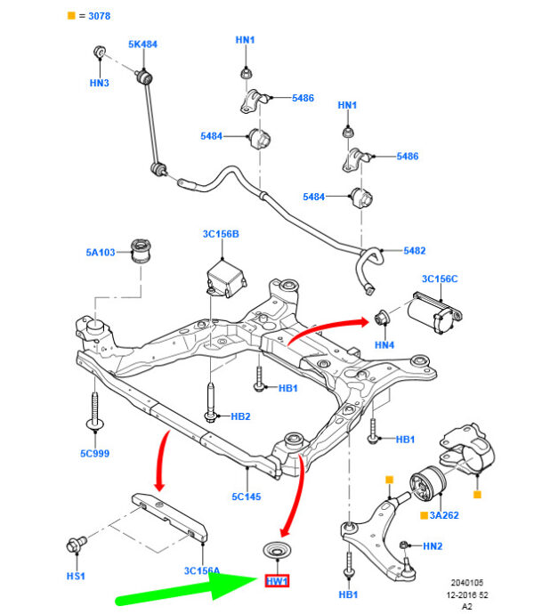 1381608 - NEW FORD MONDEO MK4 CROSS BEAM WASHER FRONT 1381608 6G9N-5E028-AA