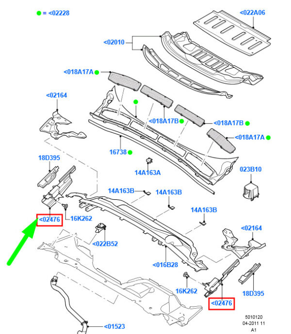 1487162 - FORD GALAXY MK2 UPPER RIGHT DASHBOARD REINFORCEMENT 1487162 NEW GENUINE