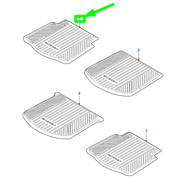 1493067 - FORD MONDEO MK4 REAR RUBBER BOOT LINER MAT 1493067 NEW GENUINE