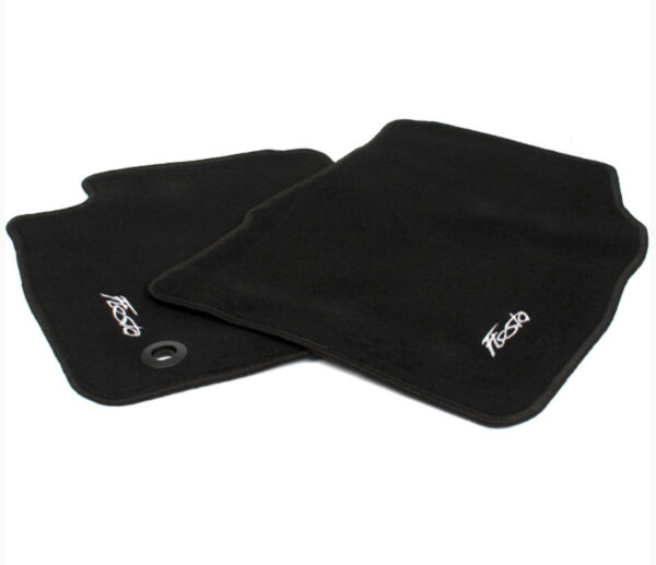 1553625 - NEW FORD FIESTA WT MK6 FRONT FLOOR MAT SET VELOUR BLACK LHD 1553625 ORIGINAL