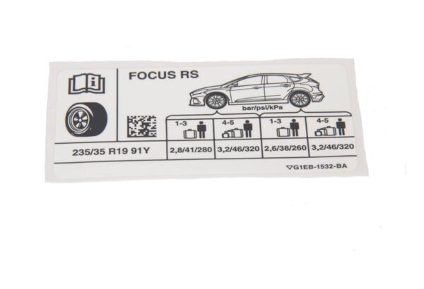 2006167 - NEW FORD FOCUS MK3 C346 STICKERS 2006167 G1EB-1532-BA ORIGINAL