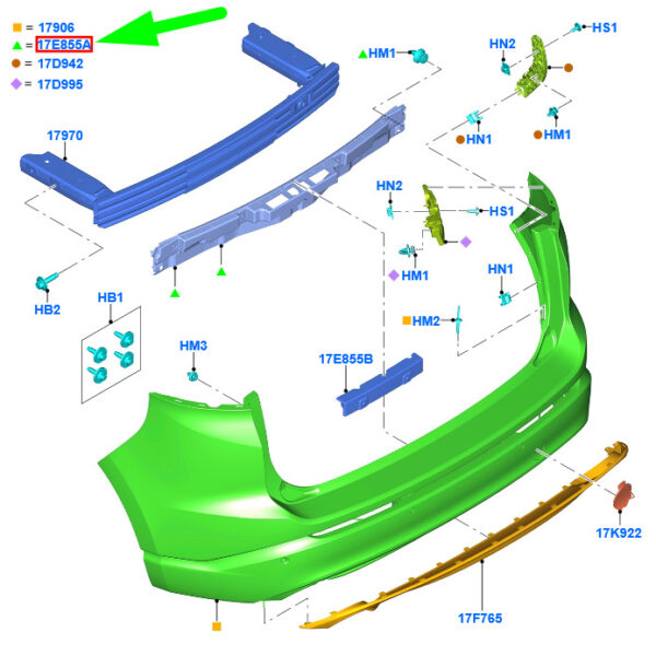 2033301 - NEW FORD USA EDGE MK2 OTHER BODY PARTS 2033301 GT4B-17C871-AG 2016 12244962