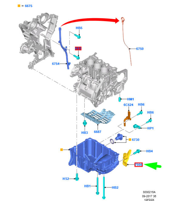 2068400 - NEU FORD ECOSPORT MK2 MOTOR HINTERE ABDECKUNG ASSY 2068400 H1BG-6D046-EA