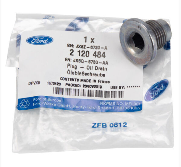 2120484 - NEW FORD FIESTA MK7 OIL DRAIN SCREW 2120484 JX6Q-6730-AA ORIGINAL
