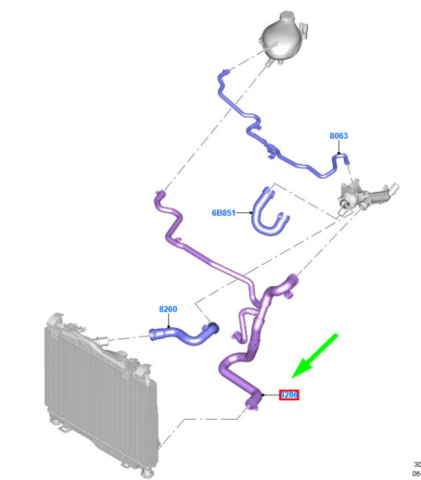 2685437 - NEW FORD PUMA COOLER HOSE 2685437 ORIGINAL