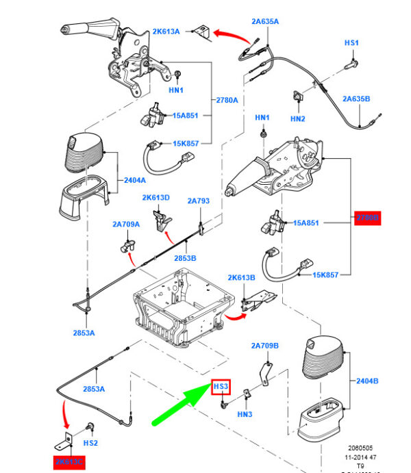3759229 - NEW FORD TRANSIT MK3 PARKING BRAKE HOLDER SCREW 3759229 W505020-S424 GENUINE