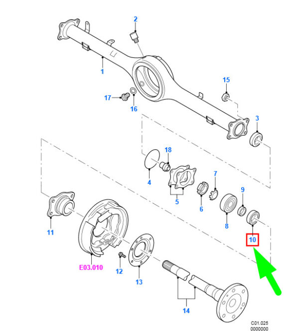 4023504 - NEW FORD RANGER MK2 REVERSE SHAFT OIL SEAL XM34-4233-AA 4023504 ORIGINAL