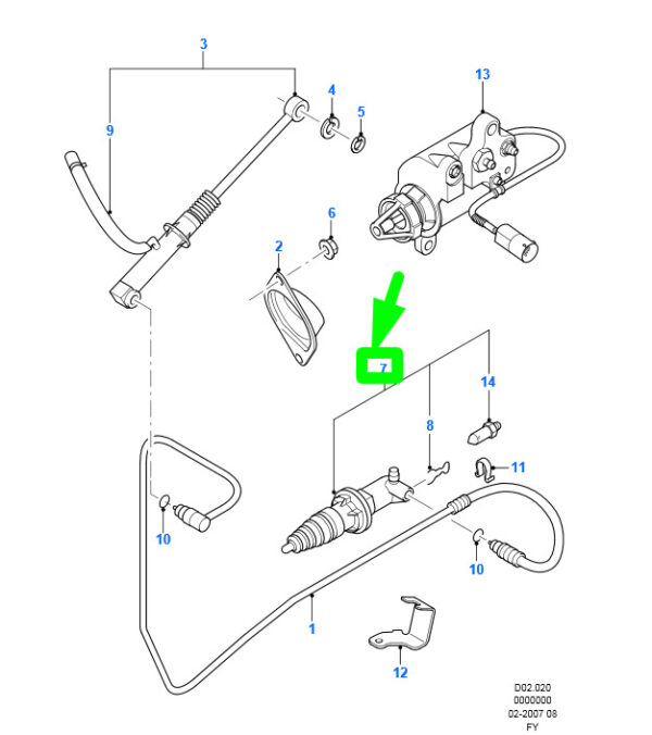 4077639 - NEW FORD TRANSIT MK3 CLUTCH PICKER CYLINDER 4077639 YC15-7A508-AE ORIGINAL