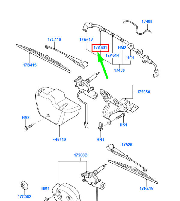 4392245 - NEW FORD TRANSIT MK3 REAR WINDSHIELD WIPER HOSE 4392245