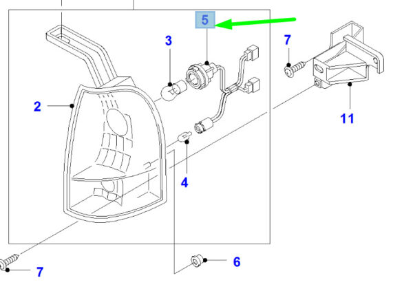 4496184 - NEW FORD RANGER MK2 FRONT FLASH LAMP SOCKET AND WIRE 4496184 ORIGINAL