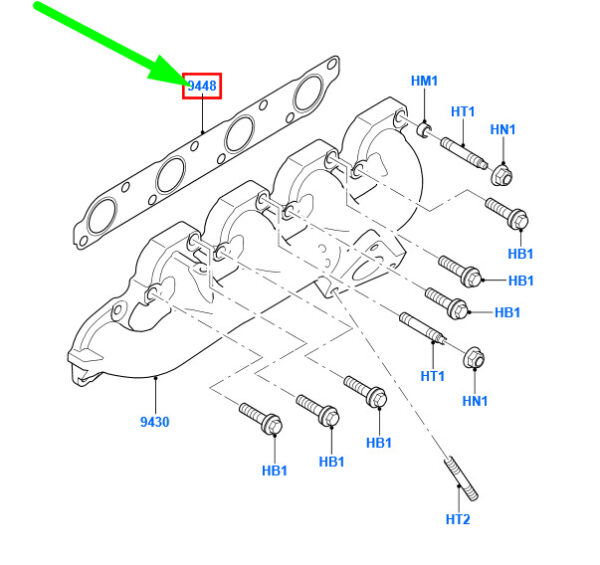 4612108 - NEW FORD TRANSIT MK3 EXHAUST MANIFOLD GASKET 1C1O-9448-AA 4612108 ORIGINAL