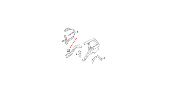 ALK760020 - NEW LR RANGE ROVER L322 REAR RIGHT INNER WHEEL BOTTOM SIDE PANEL ALK760020 GENUINE