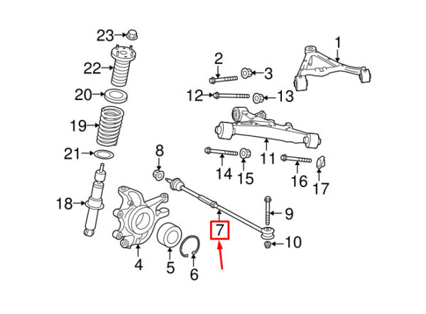 C2D51043 - JAGUAR XF X250 rear steering rod C2D51043 NEW ORIGINAL