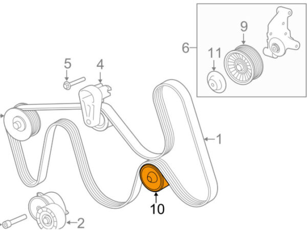 C2D51409 - JAGUAR F-PACE X761 SERPENTINE DRIVE BELT IDLER PULLEY C2D51409 NEW GENUINE