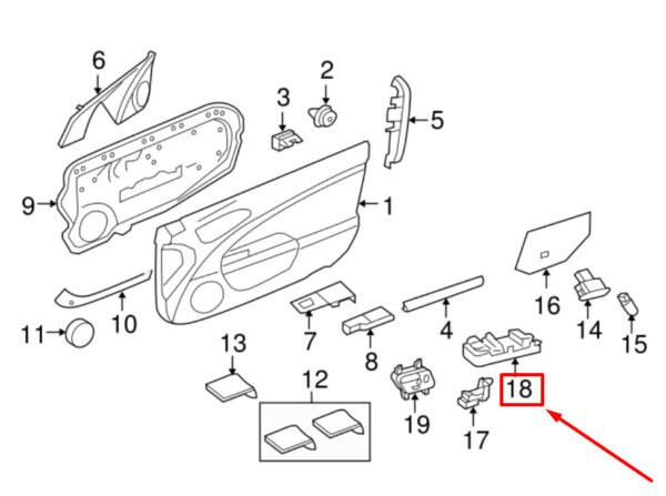 C2P11770 - JAGUAR XK convertible X150 front left door window switch C2P11770 NEW ORIGINAL