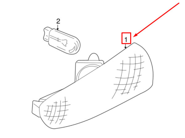 C2S1599 - JAGUAR X-TYPE X400 Rear Right Bumper Reflector C2S1599 NEW ORIGINAL