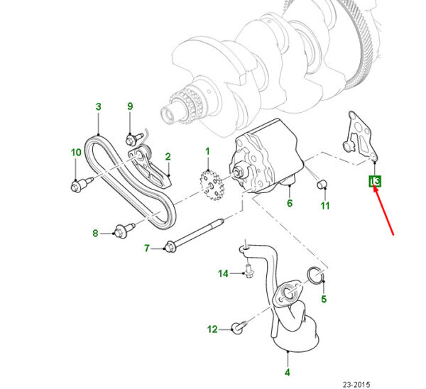 C2S24157 - JAGUAR F-PACE X761 Oil Pump Gasket C2S24157 NEW ORIGINAL