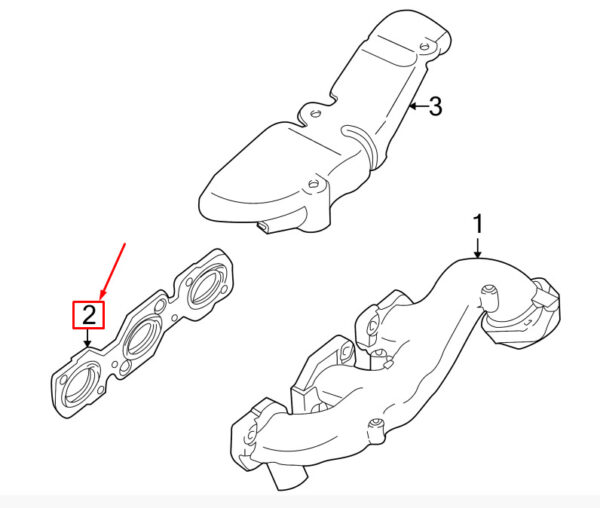 C2S33620 - JAGUAR XF X250 exhaust manifold gasket C2S33620 NEW ORIGINAL