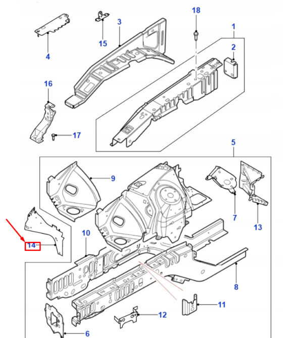 C2Z16621 - Jaguar XF X250 fender mount front right C2Z16621 NEW ORIGINAL