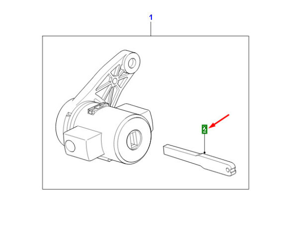 C2Z21495 - Jaguar F-PACE X761 Key Cut Out C2Z21495, Original