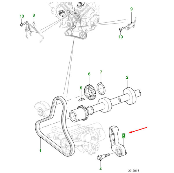 C2Z29196 - JAGUAR F-PACE X761 Oil Pump and Balancing Chain Clamp C2Z29196 NEW Original
