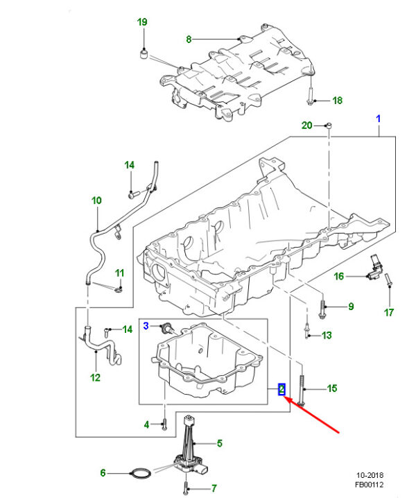 C2Z30681 - Jaguar XE X760 Oil Pan C2Z30681 NEW ORIGINAL
