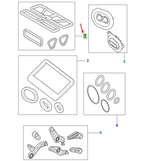 C2Z6543 - Jaguar F-PACE X761 HVAC Single Case Gasket Set C2Z6543, NEW, ORIGINAL