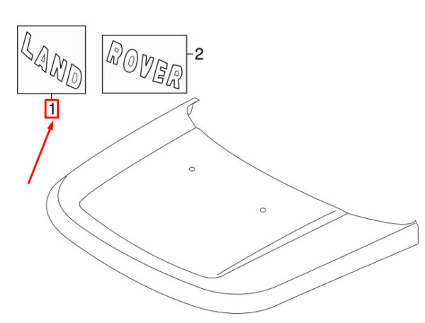 DAB500050LQV - LAND ROVER DISCOVERY LR4 L319 Hood Emblem DAB500050LQV NEW GENUINE