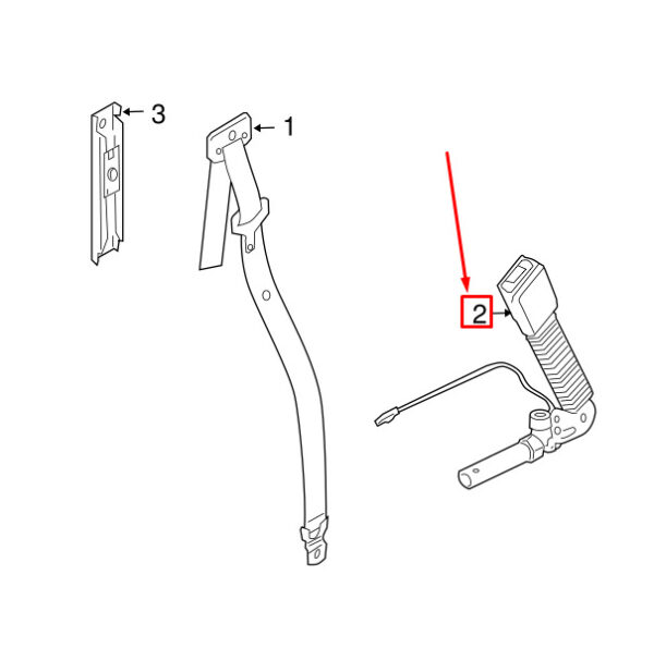 EVB500890PMA - LR RR SPORT L320 Front Left Seat Belt EVB500890PMA NEW GENUINE