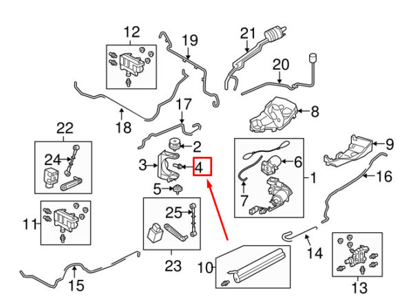 FS108256 - 25PCS NEW LAND ROVER DISCOVERY 3 L319 AIR SUSPENSION COMPRESSOR BOLT FS108256