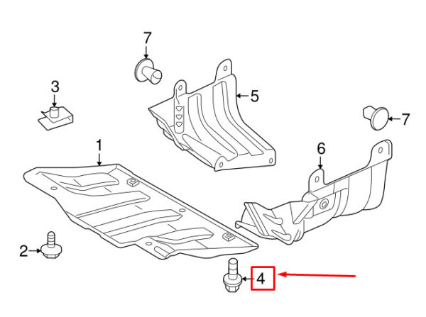 FS110206 - 10PCS NEW LAND ROVER DISCOVERY 4 L319 UNDER COVER BOLT FS110206