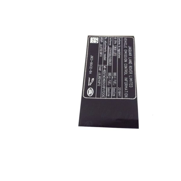 J9C6505 - JAGUAR E-PACE X540 Emission Label J9C6505 NEW REAL