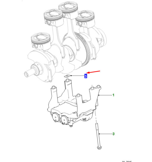 JDE28175 - Jaguar XE X760 Balancing Shaft Adjuster Disc JDE28175, Original Part