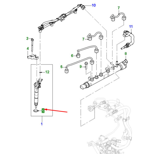 JDE37061 - JAGUAR F-PACE X761 Gasket Disc for Injection Nozzles JDE37061 NEW ORIGINAL