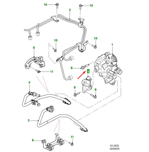 JDE40819 - JAGUAR F-PACE X761 Fuel Pump for Blocking Mount JDE40819 NEW