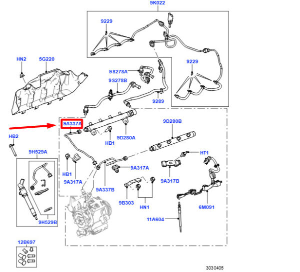 LR002472 - LAND ROVER RANGE ROVER III L322 Fuel Line LR002472 NEW GENUINE