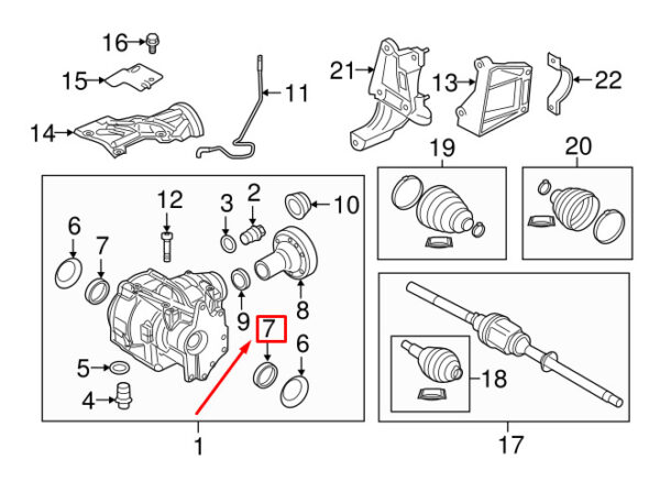 LR003153 - LR DISCOVERY SPORT L550 Front Right Inner Shaft Seal LR003153 NEW GENUINE