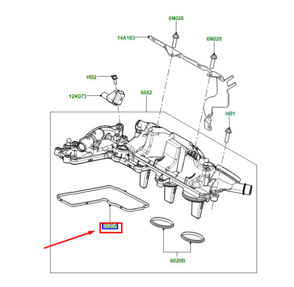 LR009411 - LR Range Rover Evoque L538 Engine Camshaft Lid Gasket LR009411 NEW