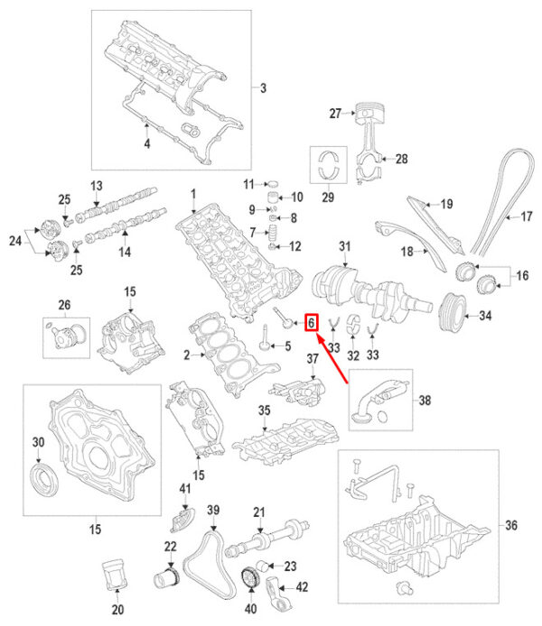 LR010698 - LAND ROVER RANGE ROVER SPORT L320 Engine Outlet Valve LR010698 NEW GENUINE
