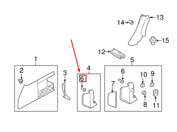 LR013135 - NEW LR DISCOVERY 4 L319 REAR BODY PLATE TRIM CLIP LR013135