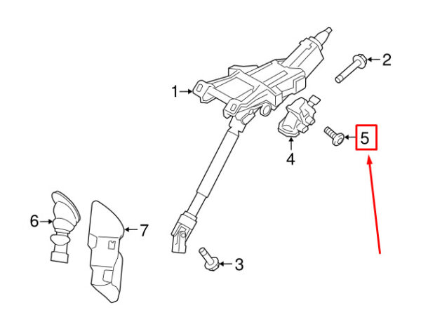LR020995 - LAND ROVER FREELANDER L359 Steering Column Locking Screw LR020995 NEW GENUINE