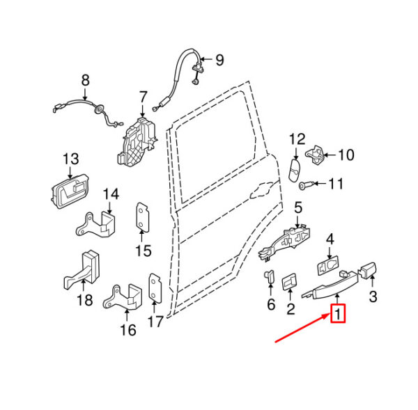 LR023729 - LAND ROVER DISCOVERY 4 L319 Outdoor Door Handle LR023729 NEW GENUINE