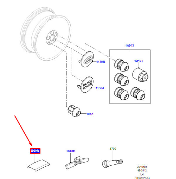 LR029259 - LAND ROVER RANGE ROVER EVOQUE L538 Wheel Weight Balancing LR029259 NEW ORIGINAL