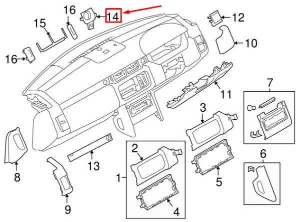 LR035004 - LR RANGE ROVER L405 Instrument Panel Switch Bezel LR035004 NEW REAL