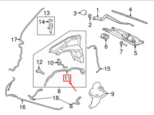 LR037592 - LAND ROVER RANGE ROVER IV L405 Headlight Wash Pump LR037592 NEW ORIGINAL