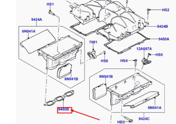 LR041681 - LAND ROVER DISCOVERY L462 ENGINE INTAKE MANIFOLD GASKET LR041681 NEW GENUINE