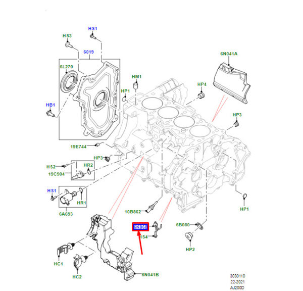 LR079591 - LR RANGE ROVER EVOQUE L538 Piston Cooling Nozzle LR079591 NEW ORIGINAL